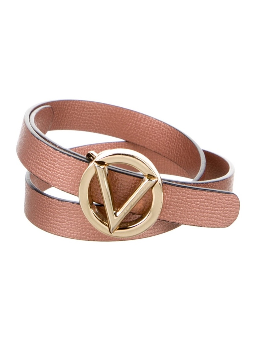Valentino by Mario metallic leather belt